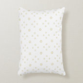 White | Golden Zinnia Sun アクセントクッション (正面(垂直))