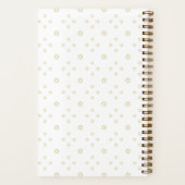 White | Golden Zinnia Sun ノートブック (裏面)