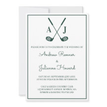 White Golf Wedding