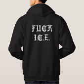 White Gothic Text Hoodie – ストリートウェアプルオーバー パーカ (裏面)