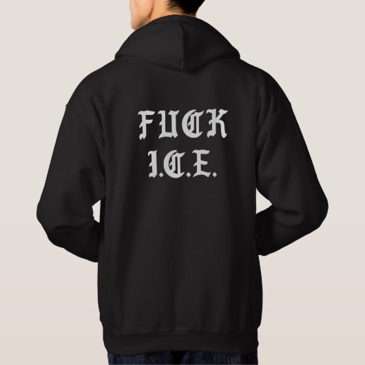 White Gothic Text Hoodie – Streetwear Pullover  パーカ (裏面)