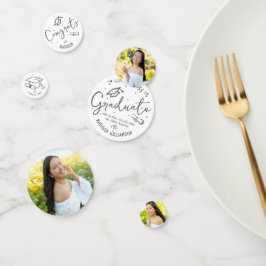 White Gray Hand Drawn Doodles Graduation 3 Photo コンフェッティ