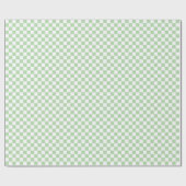 White & Green Checkerboard Wrapping Paper Roll ラッピングペーパー (フラット)
