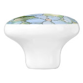 White Green Floral セラミックノブ (側面)