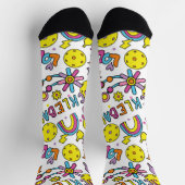 White groovy, 90s, for クール pickleballer :) ソックス (上部)