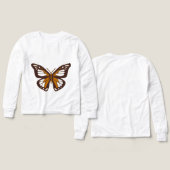  White half seleves T  shirts   butterfly design (デザイン 正面＆背面)