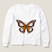  White half seleves T  shirts   butterfly design (デザイン正面)