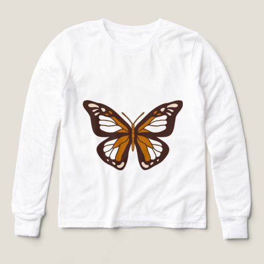  White half seleves T  shirts   butterfly design (デザイン正面)