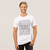 white half sleeve T shirt with a text トライブレンドＴシャツ (正面全面)