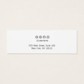 White Handwritten Script  Stud Earring Display (裏面)