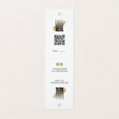 white Hanging Display Price Tag with QR and Logo 名刺 (外部フラット)