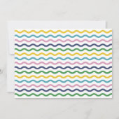 White Happy Merry Wavy Christmas Photo Card 招待状 (裏面)