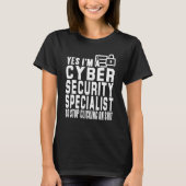 White Hat Hacker DeのMens Cyber Security Expert Tシャツ (正面)