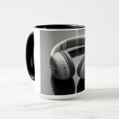 white headphones マグカップ (正面左)