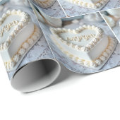 White Heart Cake For Engagement ラッピングペーパー (ロールコーナー)