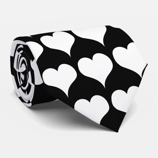 White Hearts Design ネクタイ (ロール)