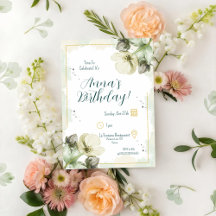 White Hellebore Watercolour Florals Birthday