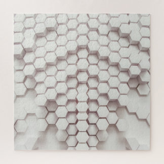White Hexagon | モダン幾何学ハニカムジグソーパズル ジグソーパズル