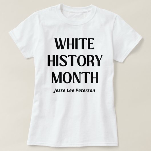 White History Month Jesse Lee Peterson Tシャツ (デザイン正面)
