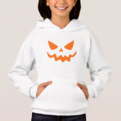 White Hoodie with Orange Pumpkin Face  (正面)