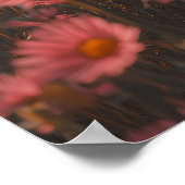 White Horse Amid Blossoming Meadow  ポスター (角)