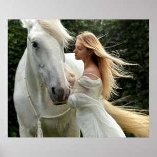 White Horse and Girl ポスター