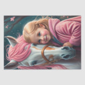 White horse and Little Cutie in a pink coat 薄葉紙 (正面)