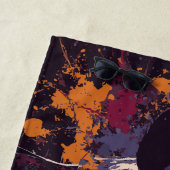 White Horse Art – Modern Paint Splash Design ビーチタオル (インサイチュ)