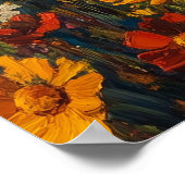 White Horse in a Wildflower Symphony ポスター (角)