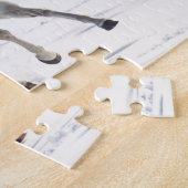 White Horse Running In Snow ジグソーパズル (側面)