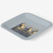 White Horses Running Through Water ペーパープレート (傾斜あり)