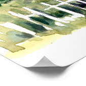 White House American Flag Forest Trees ポスター (角)