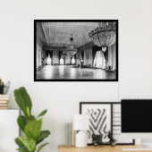 White House Chandeliers 1903 ポスター (ホームオフィス)