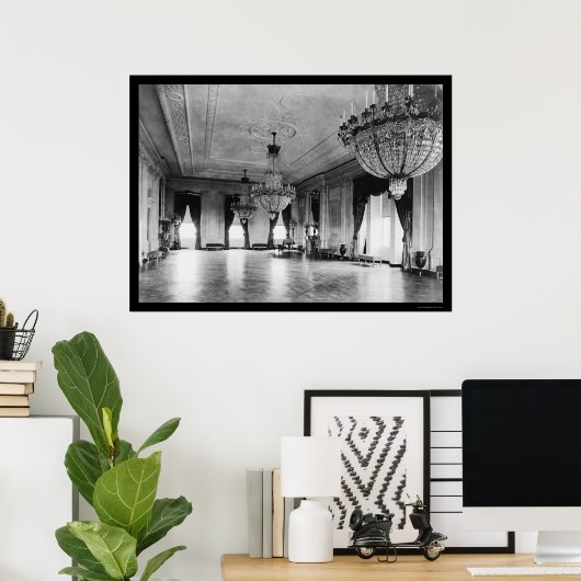 White House Chandeliers 1903 ポスター (ホームオフィス)
