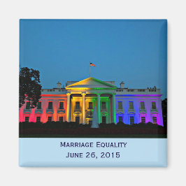 White House in rainbow lights, 2015年6月26日 マグネット