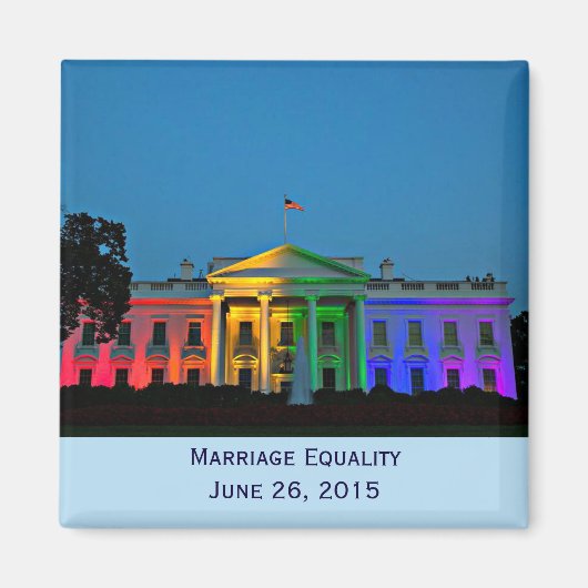 White House in rainbow lights, 2015年6月26日 マグネット (正面)