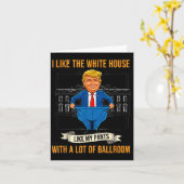 White House Like My Pants Ballroom Funny Litical M カード (黄色い花)