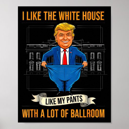 White House Like My Pants Ballroom Funny Litical M ポスター (正面)
