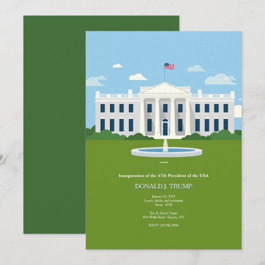 White House Presidential Inaugural Party 招待状 (正面/裏面)