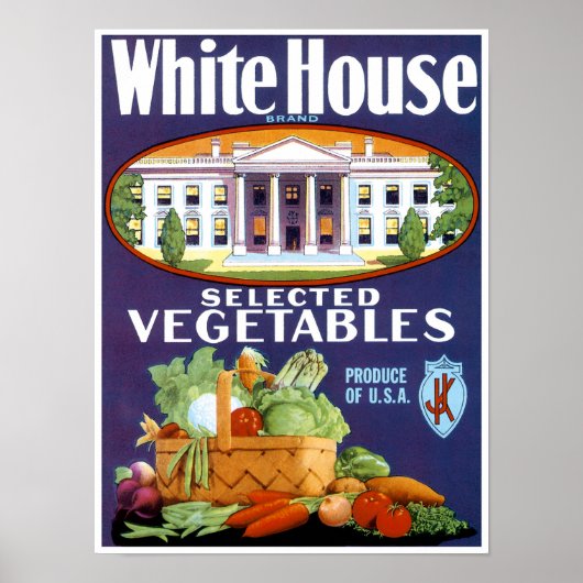White House Selected Vegetables ポスター (正面)