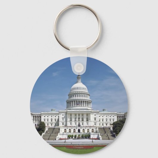White House US Capitol Building Washington DC キーホルダー (正面)