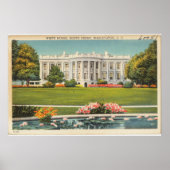 White House Vintage Postcard ポスター (正面)
