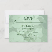 White Hydrangeaの応答RSVP結婚カード 出欠カード (裏面)