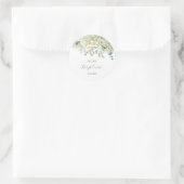 White Hydrangea Baptism Sticker ラウンドシール (バッグ)
