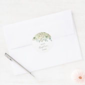 White Hydrangea Baptism Sticker ラウンドシール (封筒)