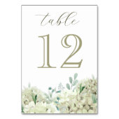White Hydrangea Table Number テーブルナンバー (正面)