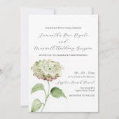 White Hydrangea Wedding Invitation Invitations 招待状 (正面)