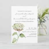 White Hydrangea Wedding Invitation Invitations 招待状 (スタンド正面)