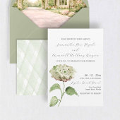 White Hydrangea Wedding Invitation Invitations 招待状