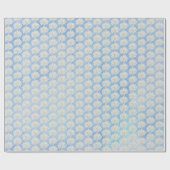 White Hydrangeas On Watercolor Blue  ラッピングペーパー (フラット)